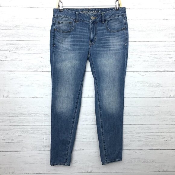 American Eagle Women's Jeans Boy Jean Straight Leg size 4 length 28" - Picture 10 of 12
